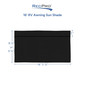 RV awning sun shade measurements.