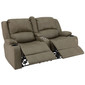 RecPro Charles 64" Powered Double RV Wall Hugger Recliner Sofa RV Loveseat