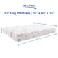RV King Mattress - 76" x 80" x 10" Thick Memory Foam with Gel Infused Top Layer