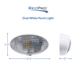 RV LED Porch Light with Clear Lens