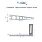 RV Bumper Mounted Generator and Cargo Carrier Support Arms