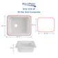 RV white bar sink measurements.
