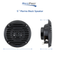 RV Speakers Dual Cone 5.25" Pair, Black or White
