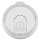 Splash proof slider lid for a 30 oz tumbler top view.
