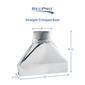 RV Ducting Boot Straight 2-1/4" x 10" x 4" Galvanized