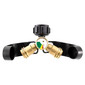  2 Way Propane Y Splitter With Gauge For 20lb Tanks