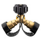  2 Way Propane Y Splitter With Gauge For 20lb Tanks