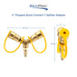 1/4'' Propane Quick Connect Y Splitter Adapter