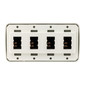 White RV 4 gang SPST switch back view.