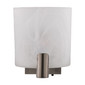 RV 12V  Wall Sconce Frosted White Glass  Satin Nickel Warm White Light