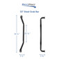 RV Steel Grab Assist Handle 33 Inches Black