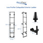 RV Toy Hauler Low Profile Universal 90" Collapsible Ladder with Hinges