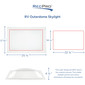 RV 14" x 22" Rectangular Skylight Cover Bubble