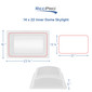 RV 14" x 22" Rectangular Interior Skylight End Arch
