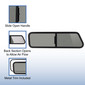OEM Replacement Side Slider Window for LEER Truck Caps 55x15