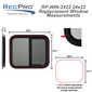 RV Window Teardrop 24" W x 22" H