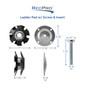 Round Ladder Pad with Screw and Star Nut for RV Ladder