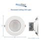 RV Recessed LED Ceiling Light 6"  Soft White