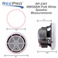 RV 8.8" Coxial Water-Resistant Speaker Indoor/Outdoor With RGB LED Lighting