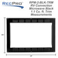 Black microwave trim kit measurements.
