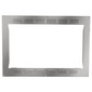Stainless steel microwave trim kit front view.