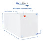 40 Gallon RV Water Tank 39" x 18" x 14" BPA Free