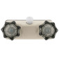 Parchment RV shower diverter faucet front view.