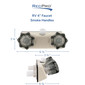 Parchment RV shower diverter faucet measurements.
