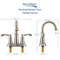 RV Bathroom Faucet Tall Spout Brushed Nickel with Drain