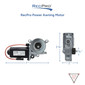 RecPro RV awning motor measurements.
