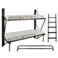 Folding RV Bunk Bed with Safety Rail and Bunk Ladder - Double