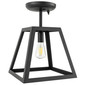 RV 12V Ceiling Semi-Flush Mounted Light with Geometric Matte Black Finish