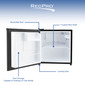 RV Refrigerator 1.7 Cubic Feet 12V Black
