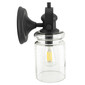 RV 12V Wall Mounted Light with Matte Black Finish and Glass Sconce