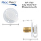 RV City Water Fill Inlet with Brass Check Valve