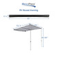 6.5' Van or Camper Awning Rooftop Kit with Built In LED Lighting