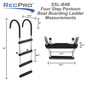 SSL-B4B Stainless Steel Four Step Pontoon Boat Boarding Ladder
