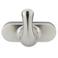RV brushed nickel diverter faucet front view.