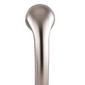 Brushed nickel RV handheld shower head back view.