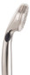 RV brushed nickel handheld shower head side profile.