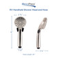 RV brushed nickel handheld shower head measurements.