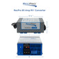 Blue and gray RecPro RV 85 amp smart charging converter measurements.