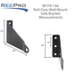 Roll Over Wall Mount Sofa Wall Bracket - Pair