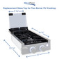 Replacement Glass Top for Two Burner RV Cooktop