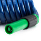 RV Exterior Shower Hose 15' Coiled Blue Water Hose with Locking Hatch Door