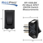 Black RV single pole double throw switch measurements.