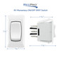 White RV momentary switch measurements.