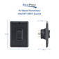 Black RV momentary rocker switch measurements.