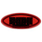 RV and Trailer Tail Lights 9" Oval Red with Optional License Plate Bracket