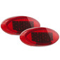 RV and Trailer Tail Lights 9" Oval Red with Optional License Plate Bracket